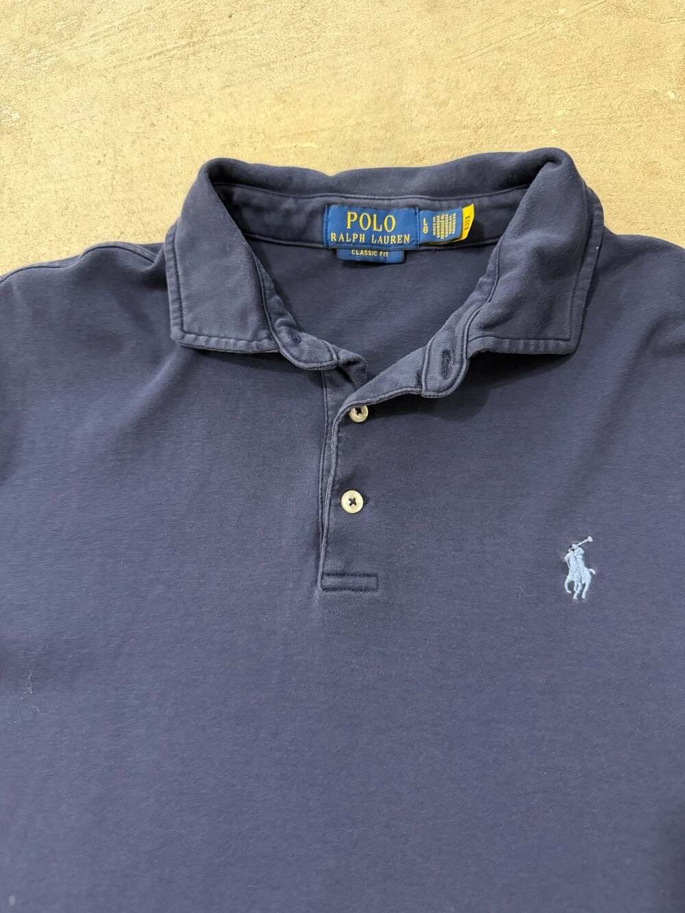 Polo Ralph Lauren Classic Fit Polo Shirt Size L Navy Blue